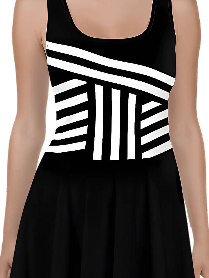 Black & White Minimalist Striped Dress product image (2)
