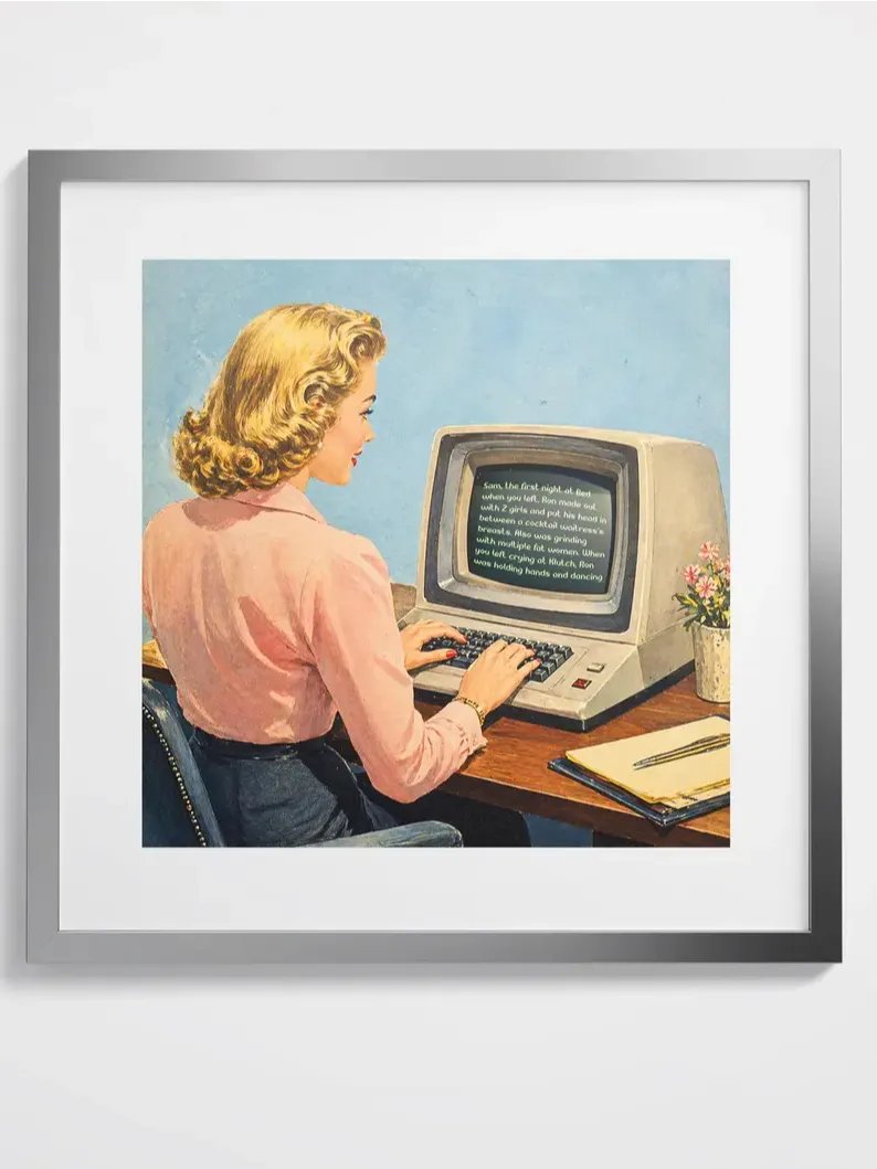 Snooki Writing The Note Vintage Wall Art product image (3)