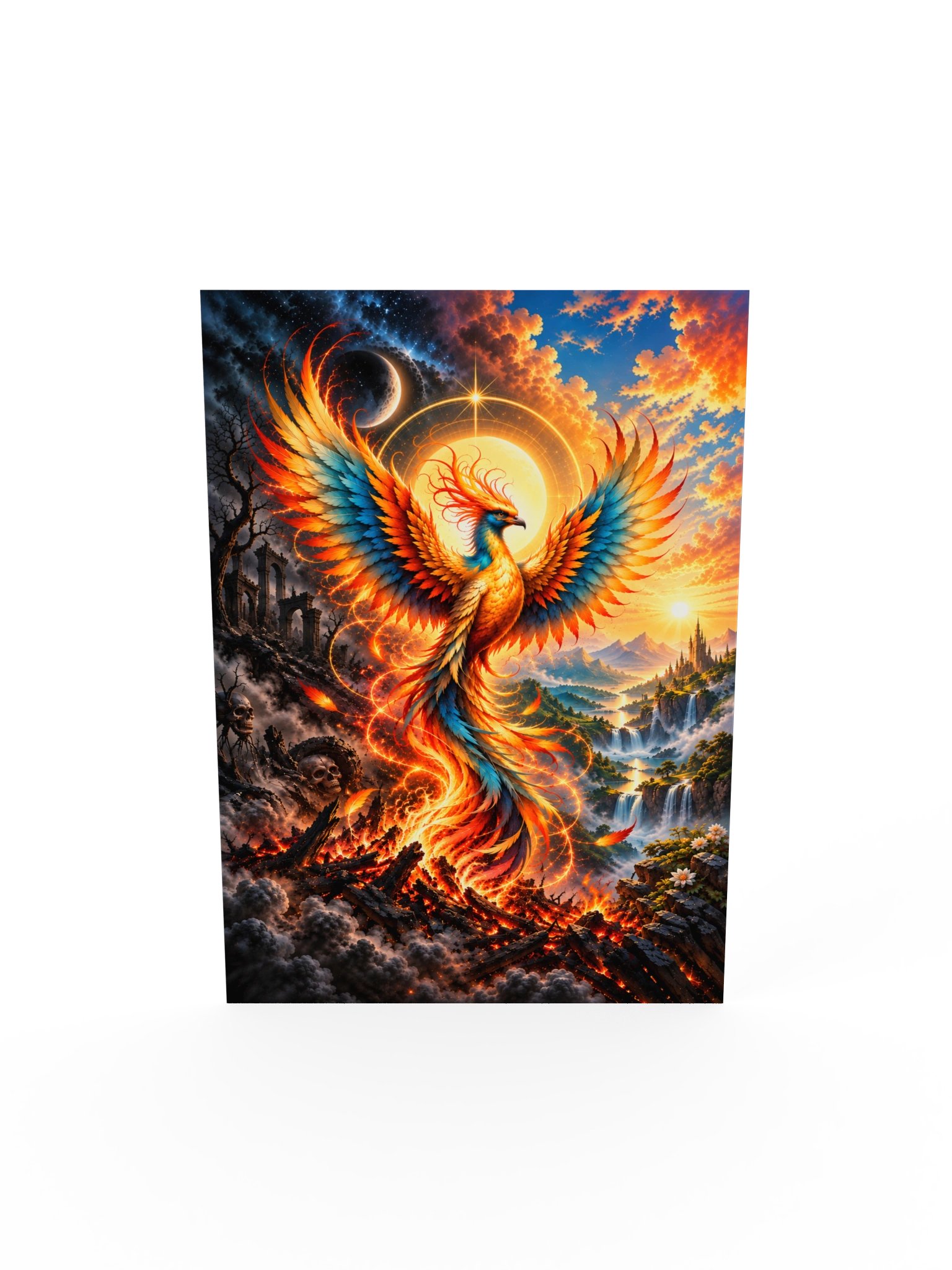 Phoenix Rising from the Ashes - Fantasy Phoenix Bird Art Poster product image (6)