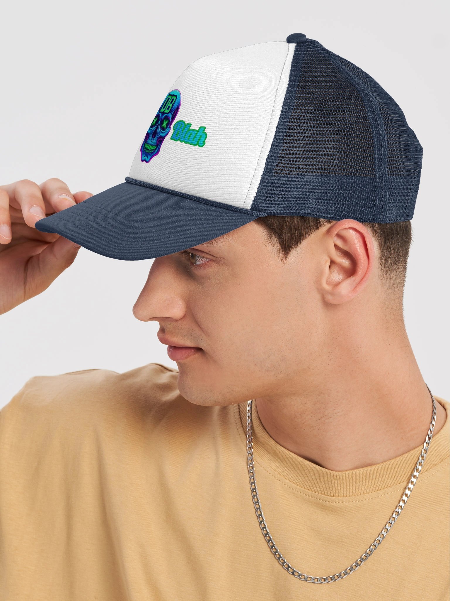 "DullBlah Trucker Hat" Valucap Foam Trucker Hat product image (7)