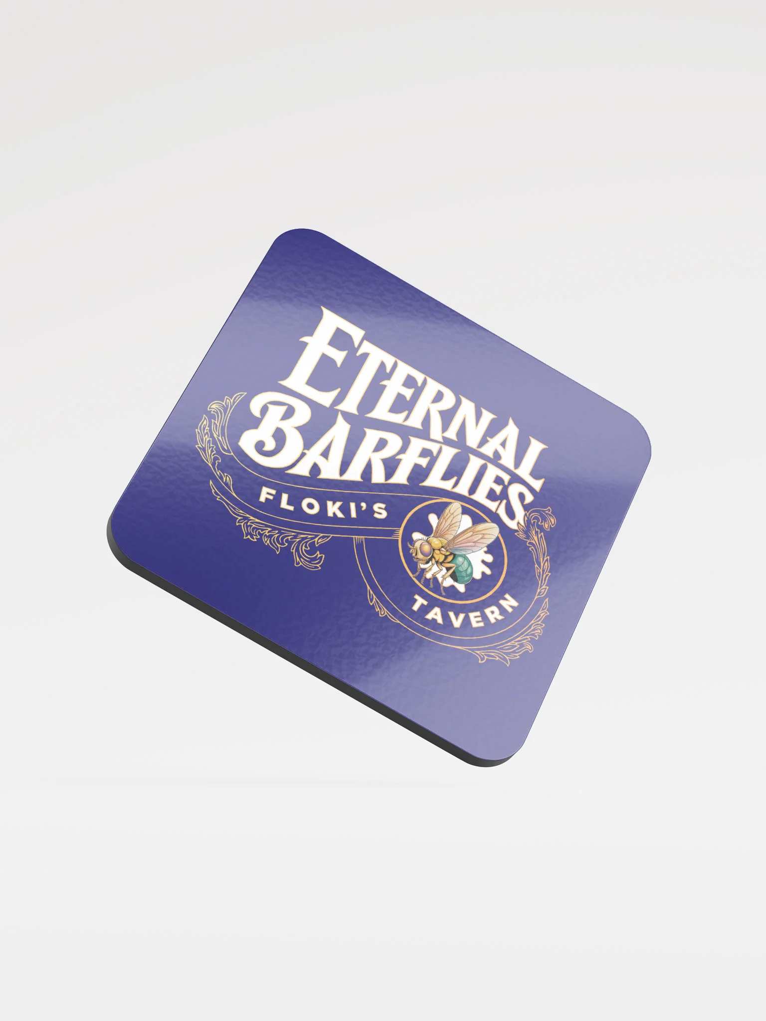 Eternal Barflies Floki's Tavern Glossy Cork Coaster product image (1)