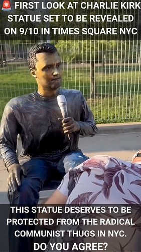 🚨 AMAZING - Italian Artist Sergio Furnari (@sergiofurnariart) just shared a first look at his Charlie Kirk Memorial Statue th...
