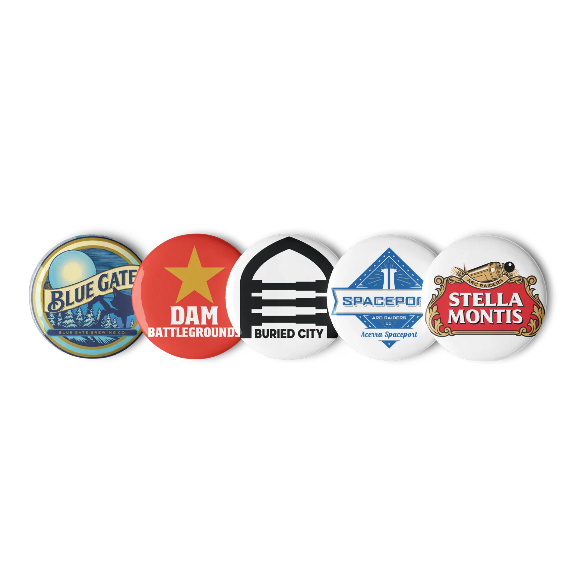 Arc Raiders City Buttons (Pack of 5) product image (2)
