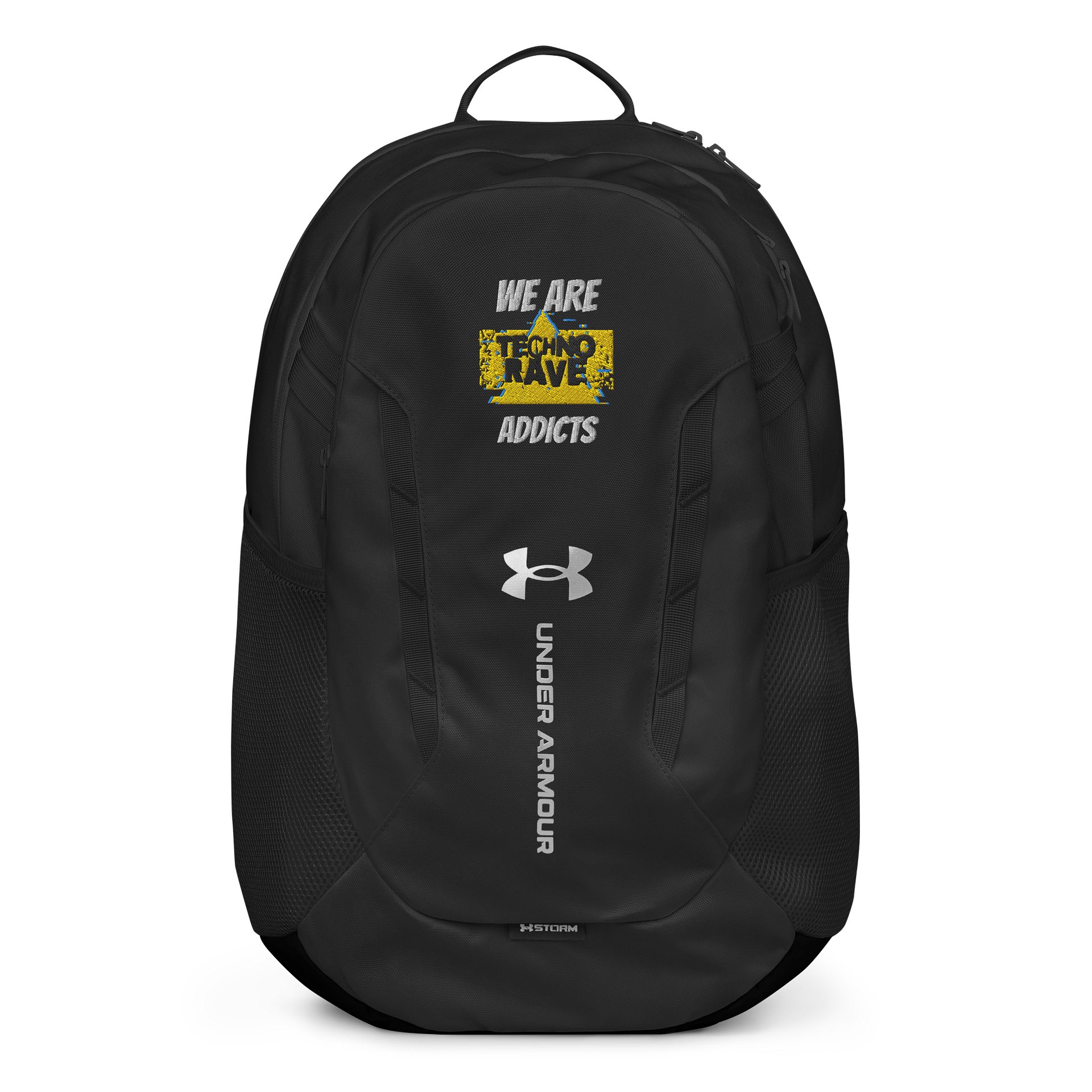TECHNO RAVE Glitch Logo Backpack product image (1)