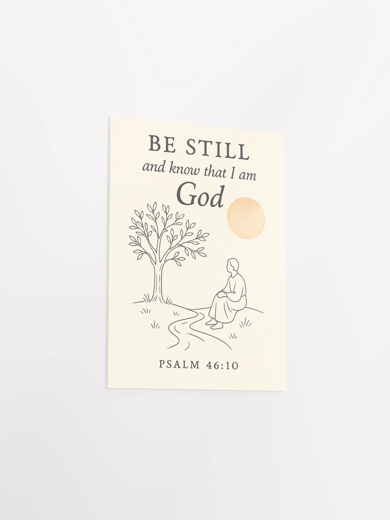 Psalm 46:10 Christian Poster – Be Still and Know That I Am God Scripture Wall Art product image (10)