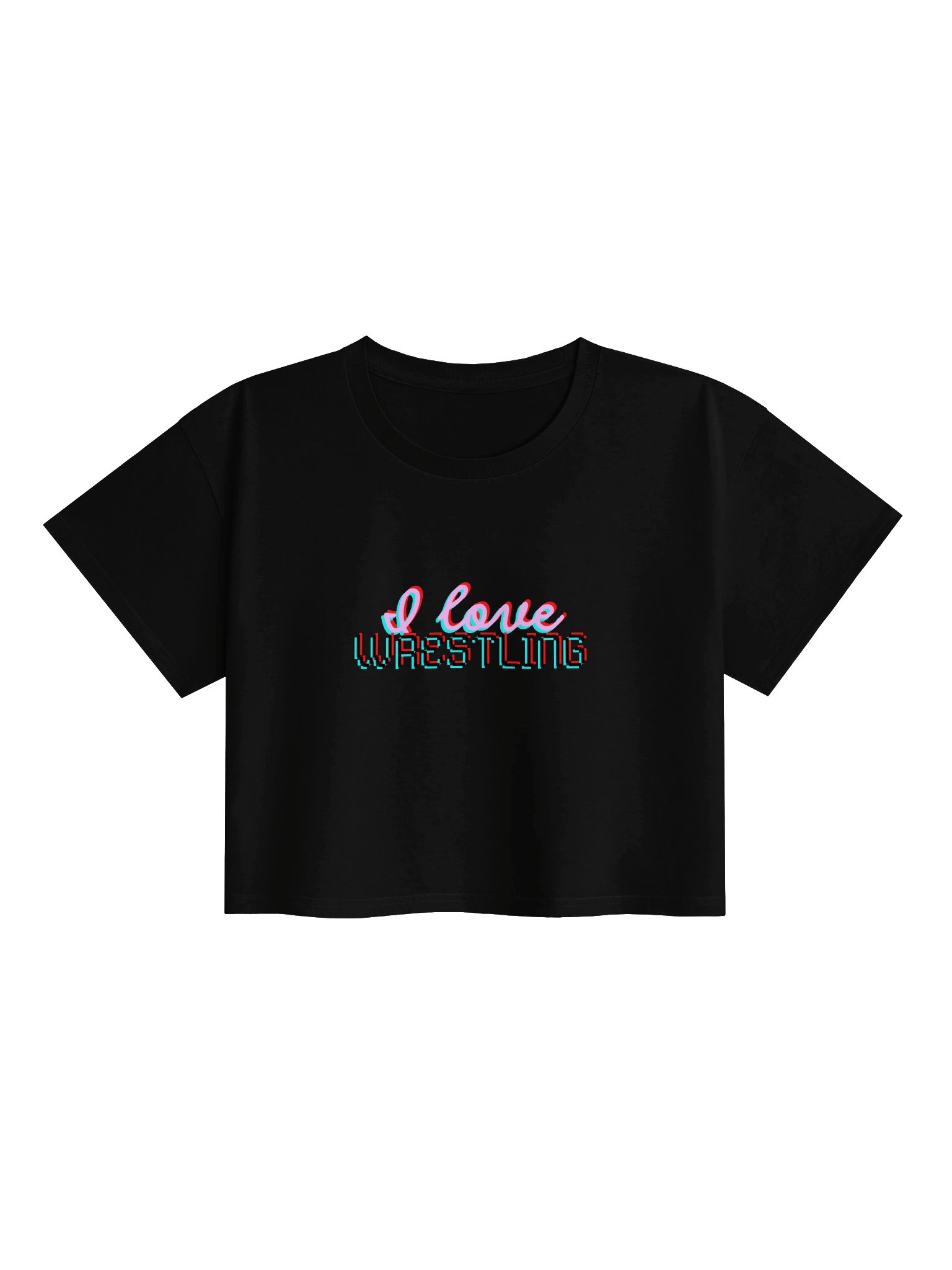 I Love Wrestling Glitch Crop Top product image (6)