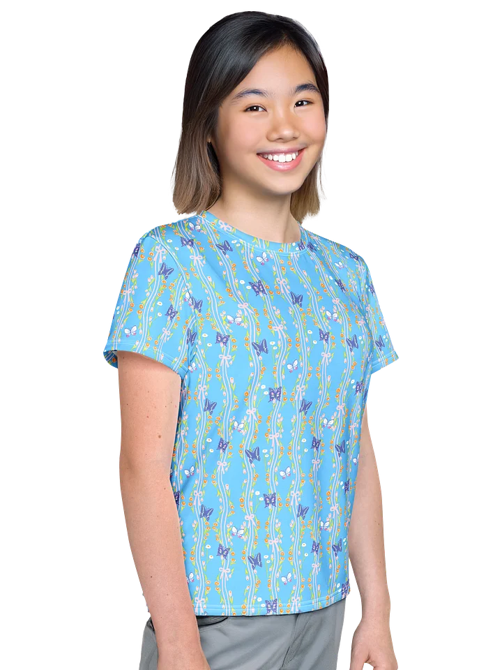 YOUTH ユース | Dancing Breeze Tee – Blue | 8-20 | 125cm-170cm product image (1)