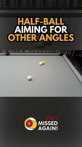 Half-Ball Aiming for Other Angles in Pool #pool #billiards #8ballpool #9ball