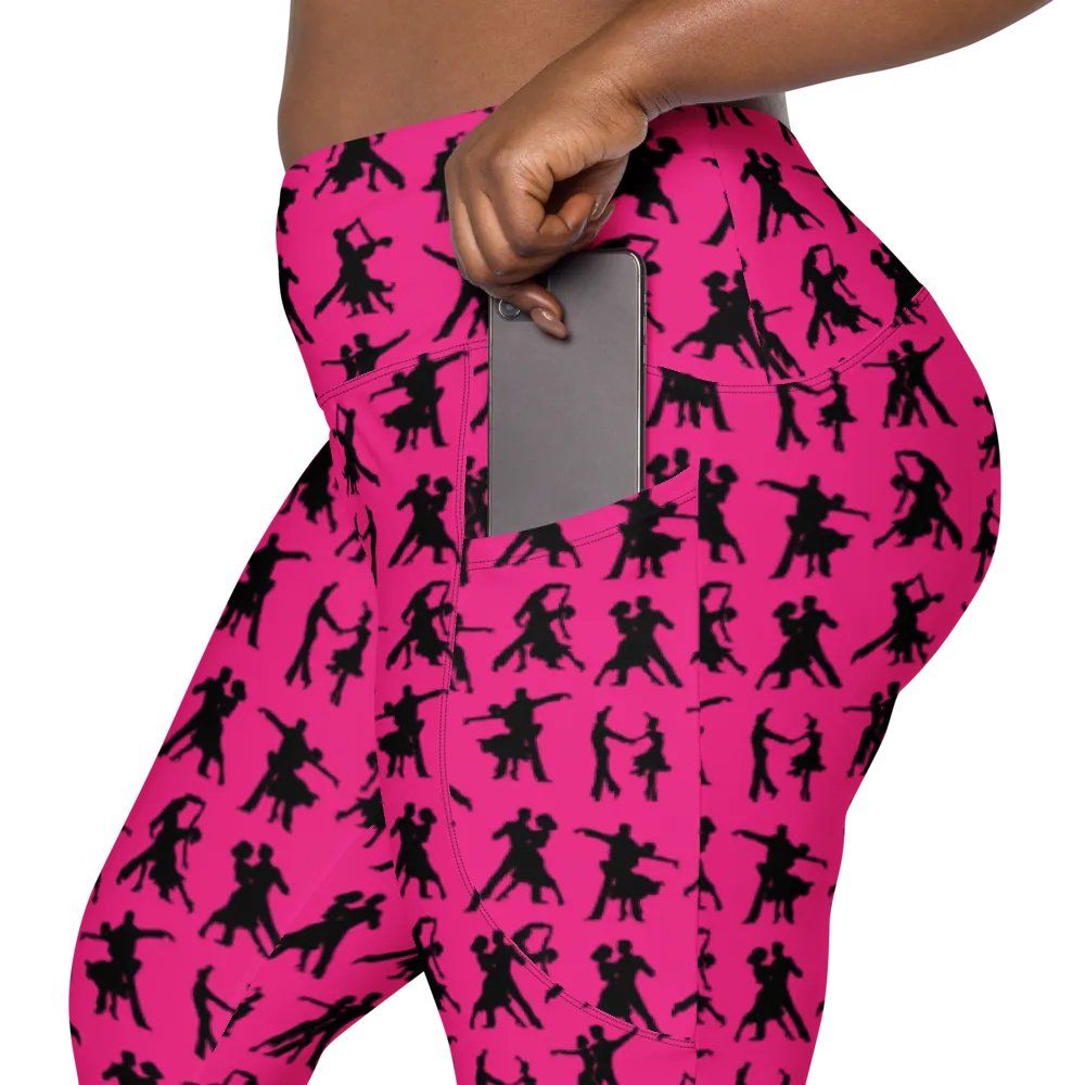 Pink and Black Ballroom Dance Leggings product image (11)