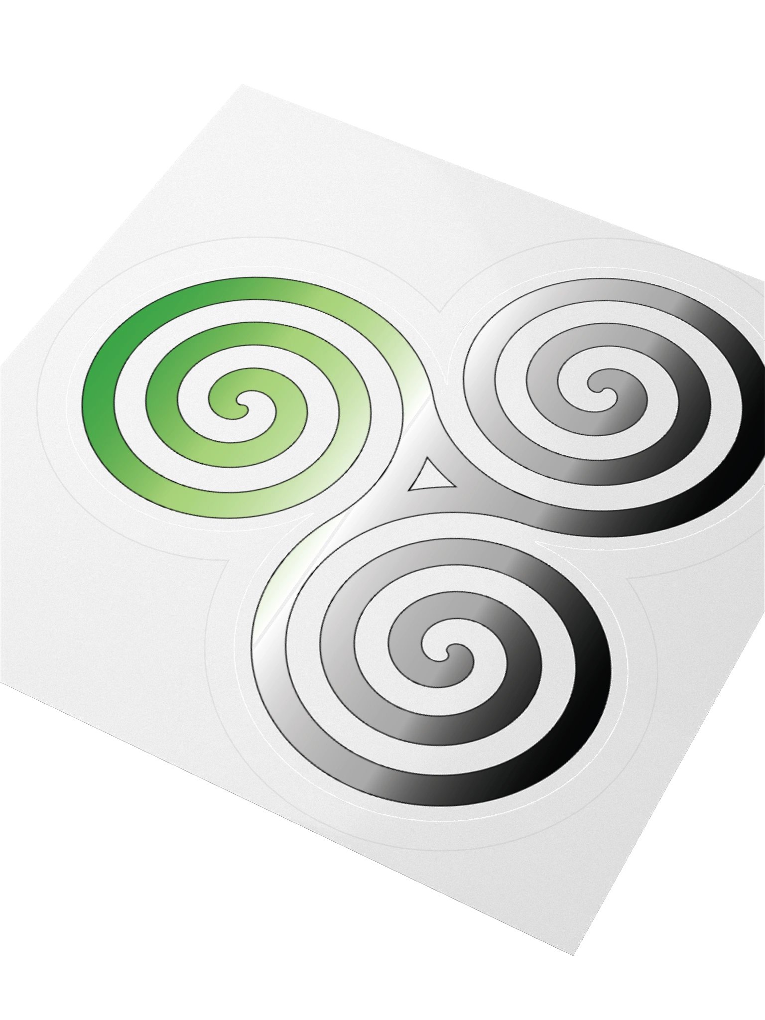 Aromantic Pride Gradient Celtic Triskelion Sticker product image (7)