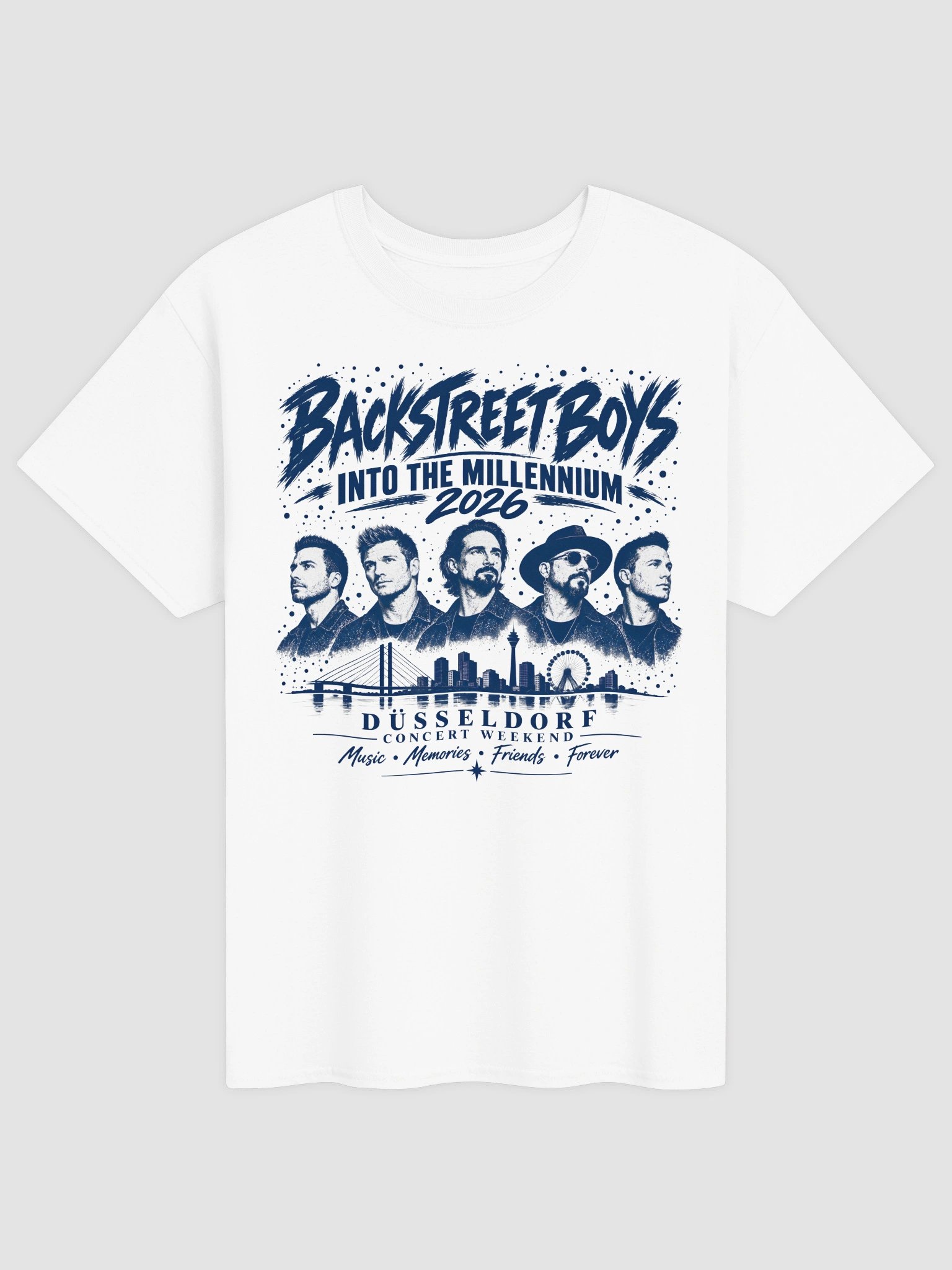 Backstreet Boys Düsseldorf 2026 Concert Shirt - Into The Millennium City Skyline & Tour Dates Tee product image (2)