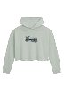 Stunning - Black Front Logo Cropped Hoodie