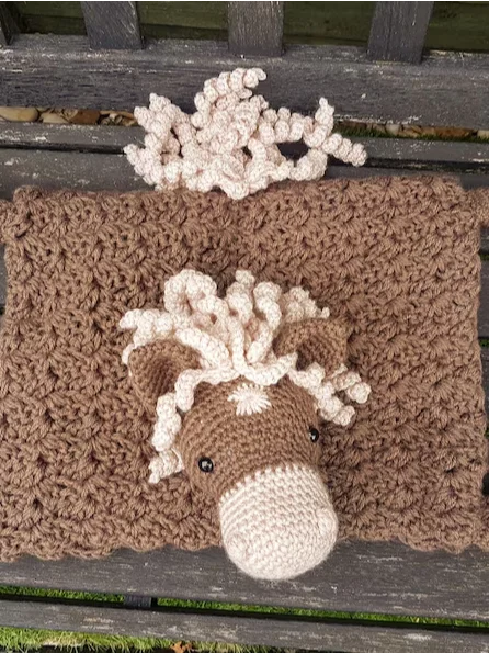 Farm Horse Baby Blanket Crochet Pattern - 3in1 Pony Toy PDF Pattern - Crafting Happiness product image (6)