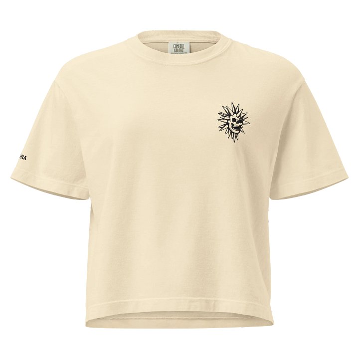 Embroidered Disco Skull Boxy Tee - Light product image (2)