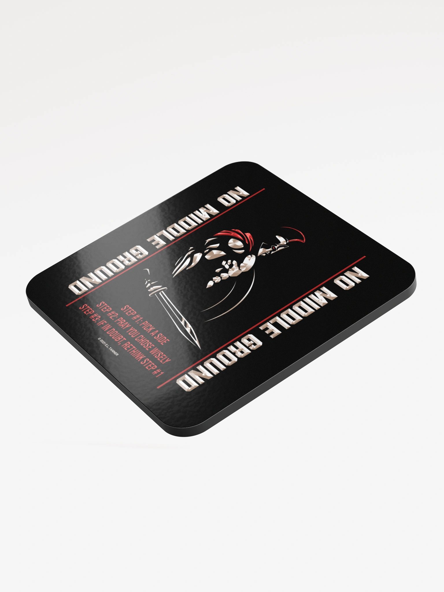 No Middle Ground Pick a Side, Blk Coaster product image (3)