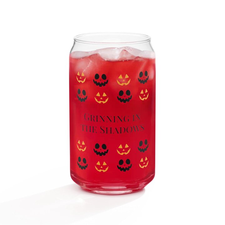 Grinning Jack-O'-Lantern Can-Shaped Glass product image (2)