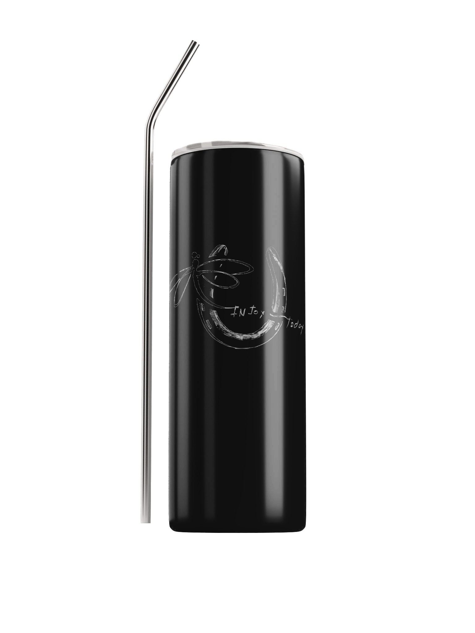 InJoy Travel Cup (20 oz Insulated Stainless Steel Tumbler with Straw, Matte Finish) product image (1)