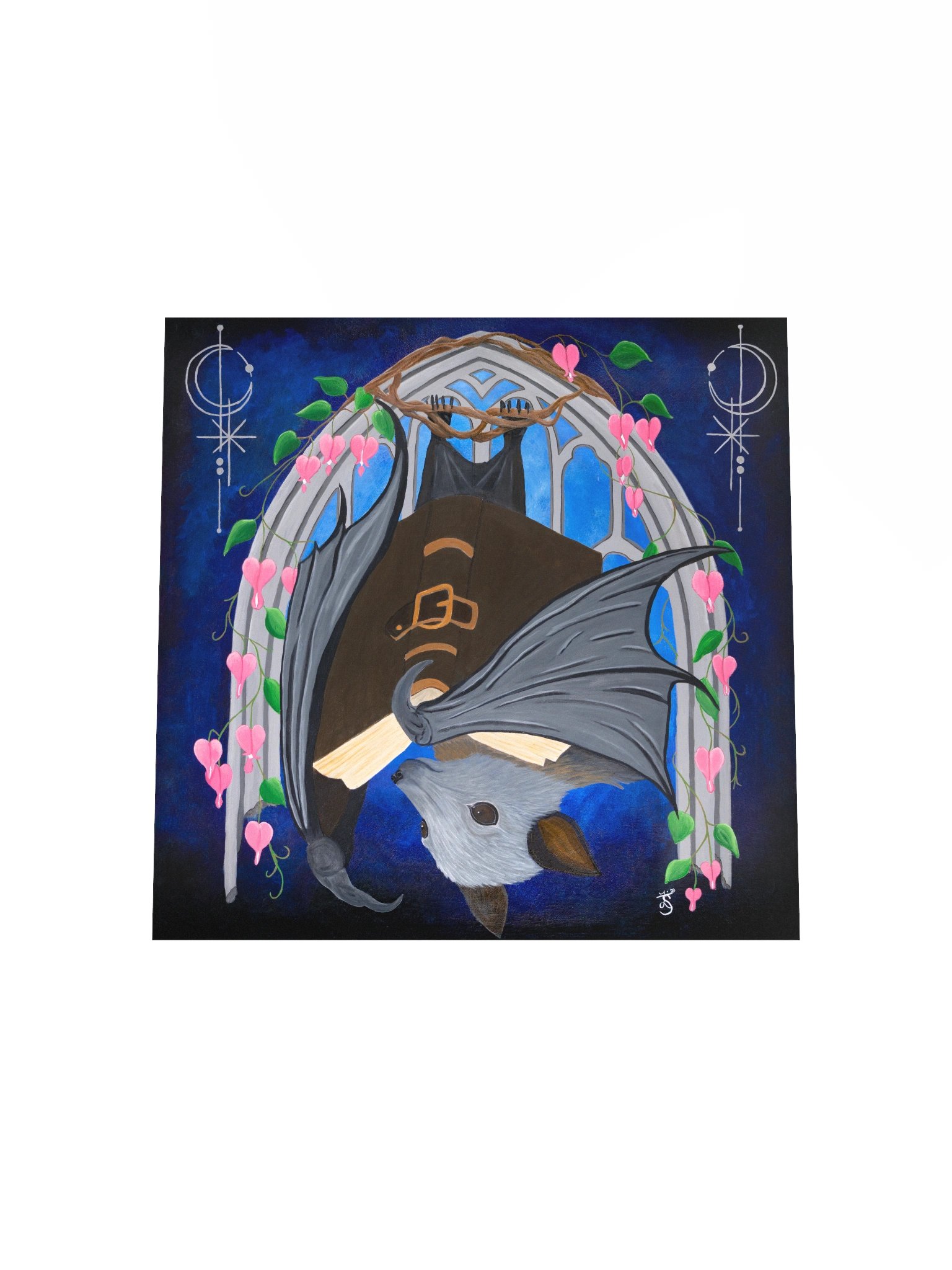 Flying Fox Book Bat Original Art Print product image (4)