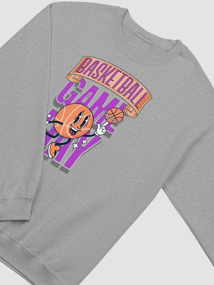 Game Day Basketball Fun Crewneck Sweatshirt product image (2)