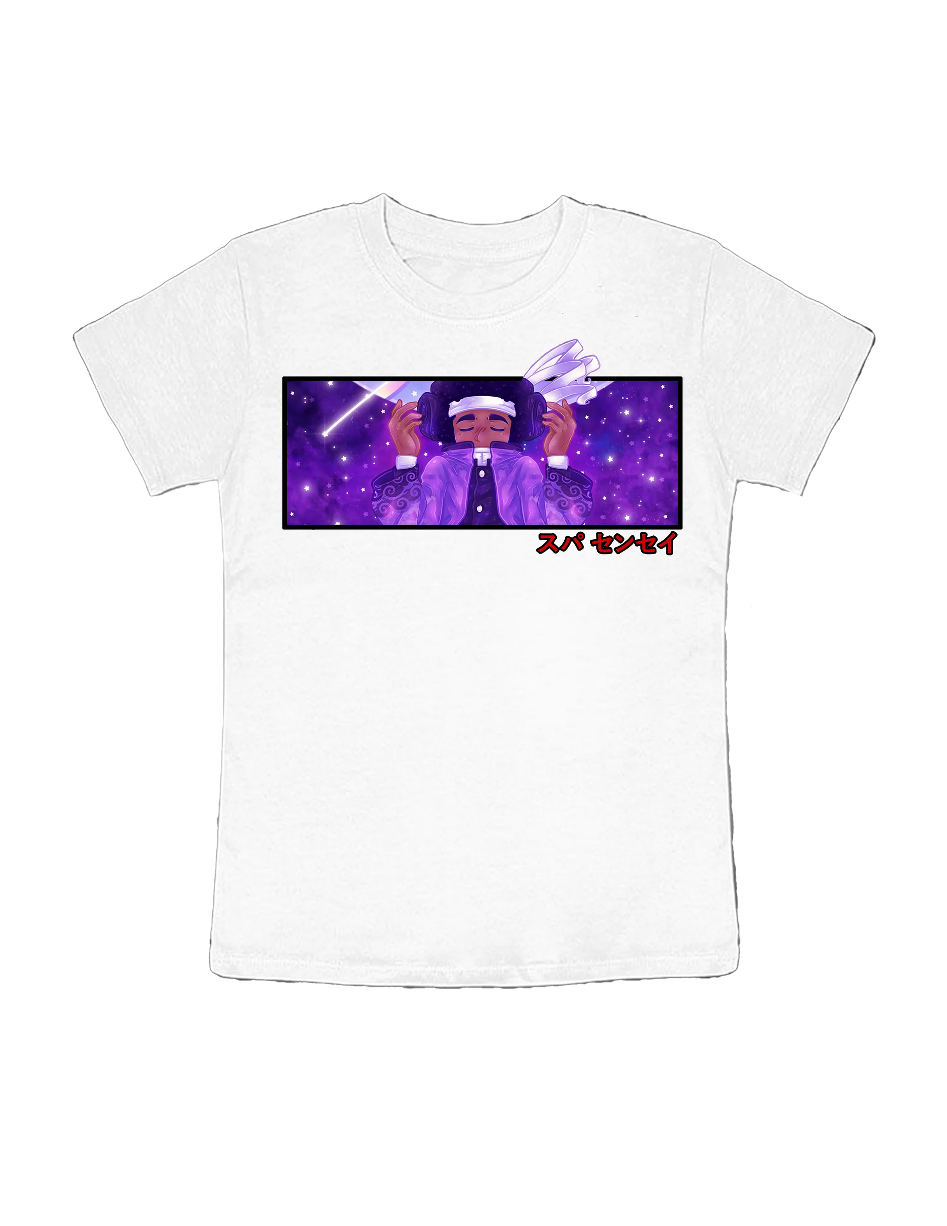 White SupaSensei Galaxy T shirt product image (1)
