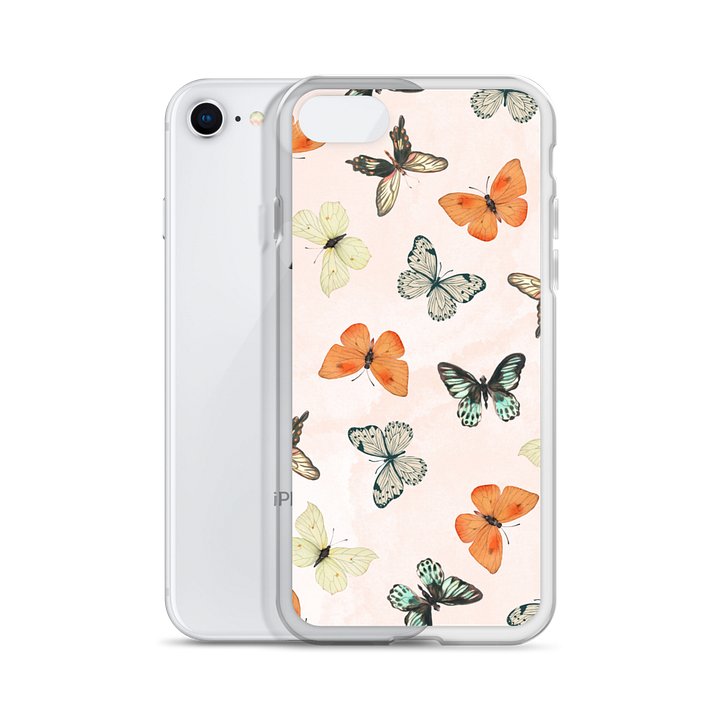 Peach Butterfly Scatter Clear iPhone® Case product image (55)