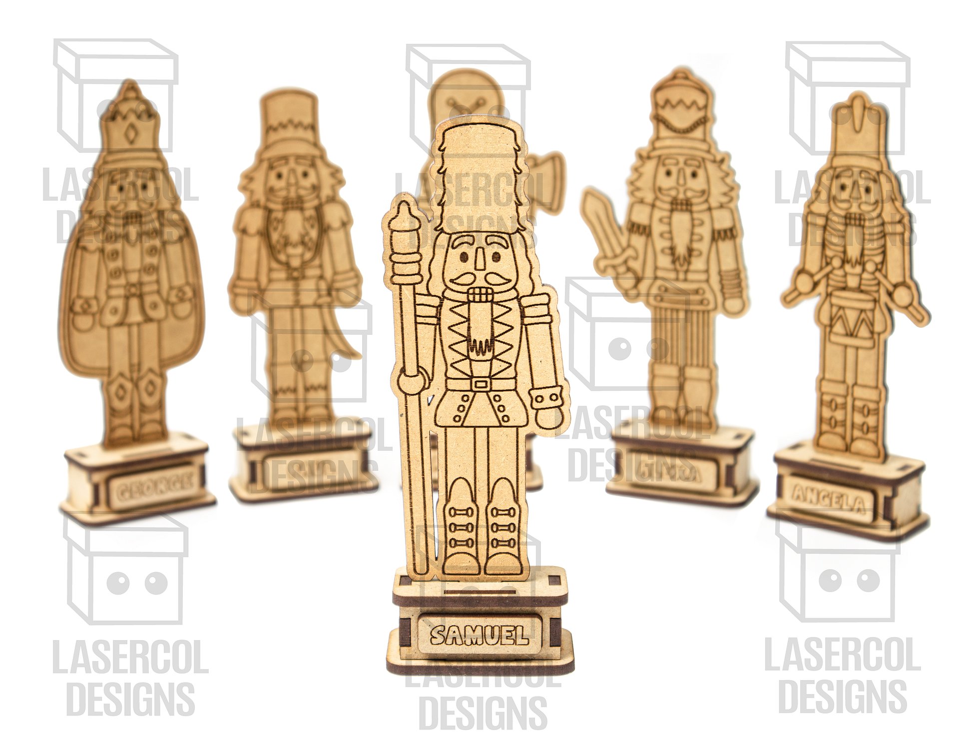 Nutcracker Set (2 Sizes, 6 Styles) - Christmas Gift - Laser Cut Files product image (6)