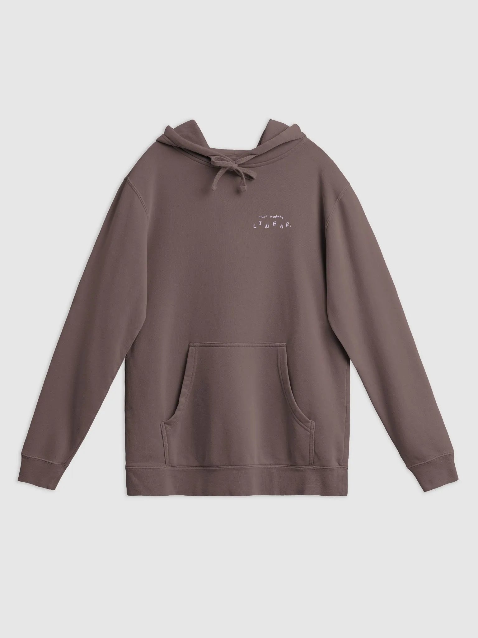 *not* mentally linear (sm. lavender design) printed pigment hoodie product image (7)