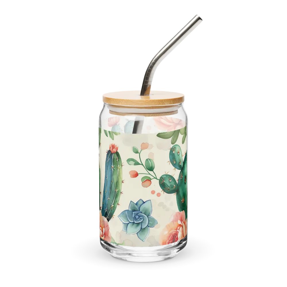 Succulent Serenity Glass Can Sipper product image (4)