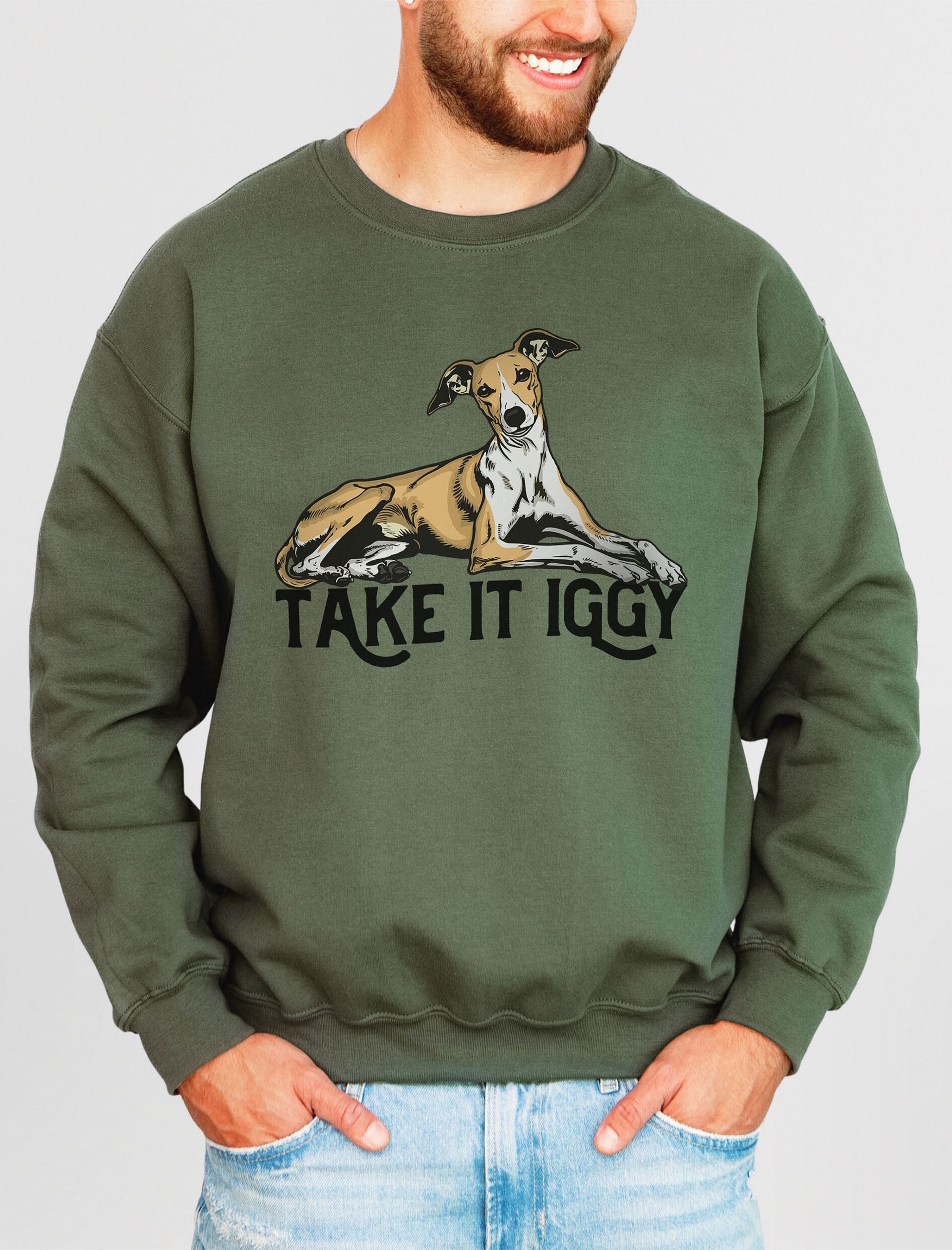 Take It Iggy Sweatshirt of an Italian Greyhound(Fawn) | Funny Shirt for Iggy Paw-rents product image (2)