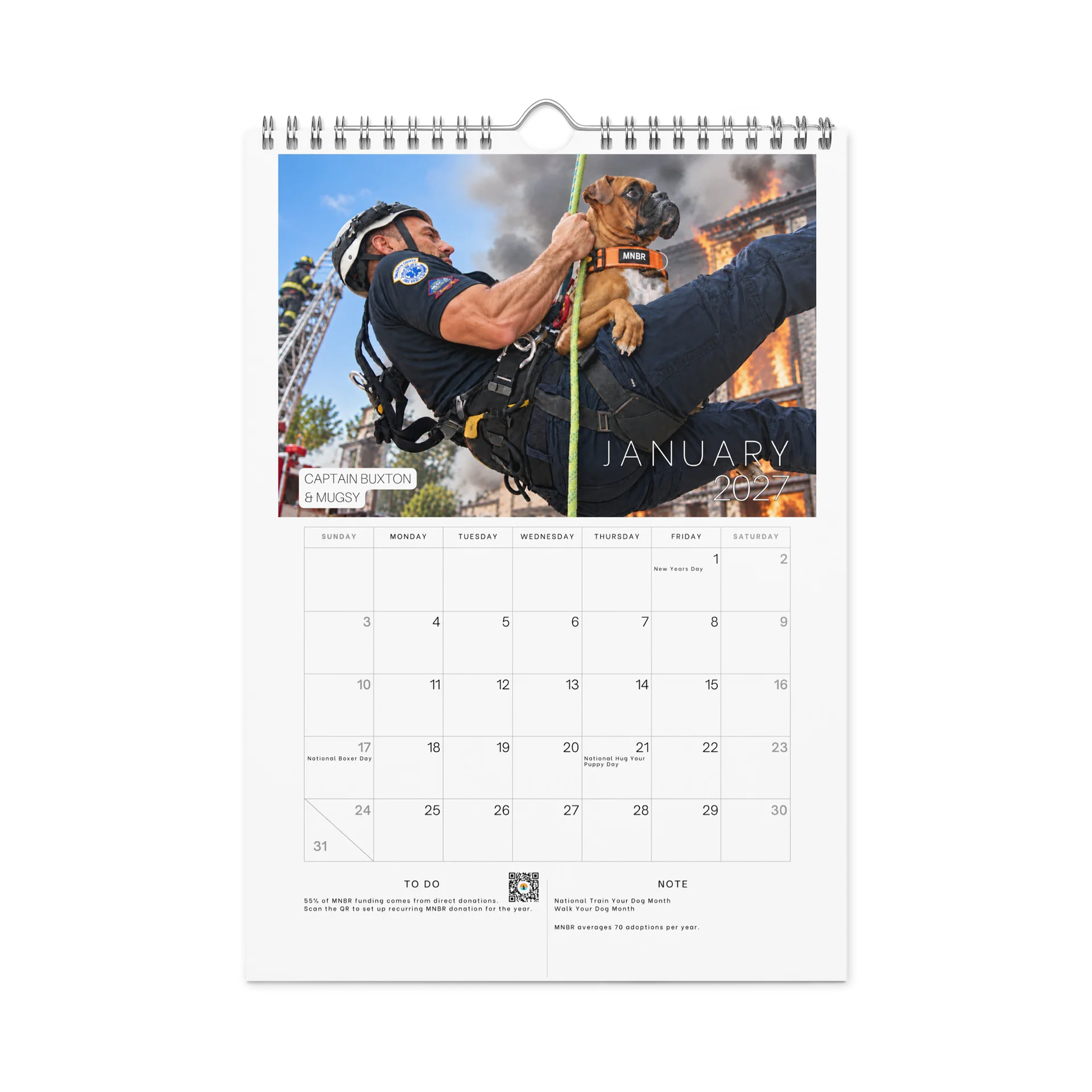 2027 Boxers & Firefighters Calendar product image (2)
