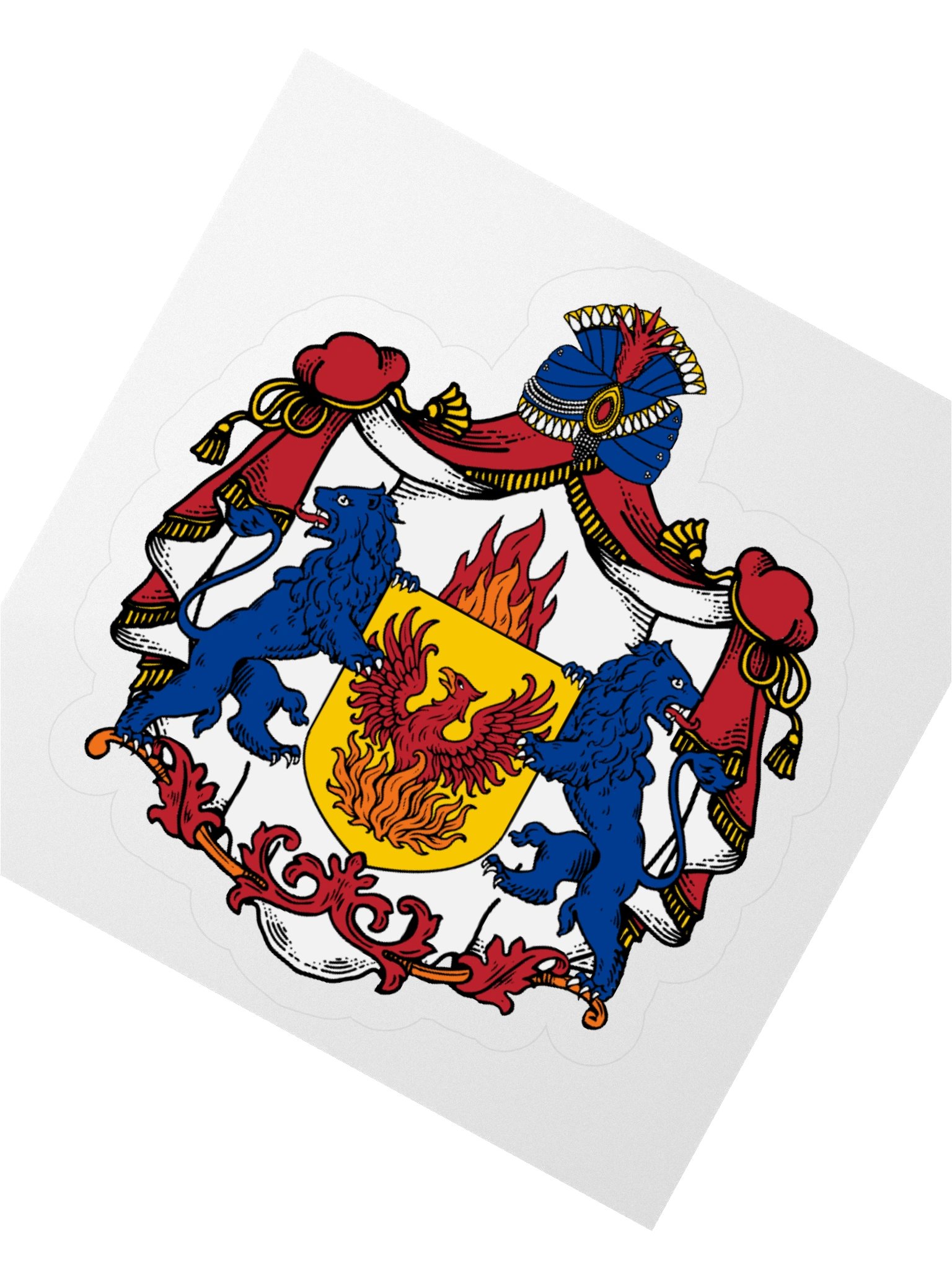The Flameborn Phoenix Crest Kiss Cut Sticker product image (4)