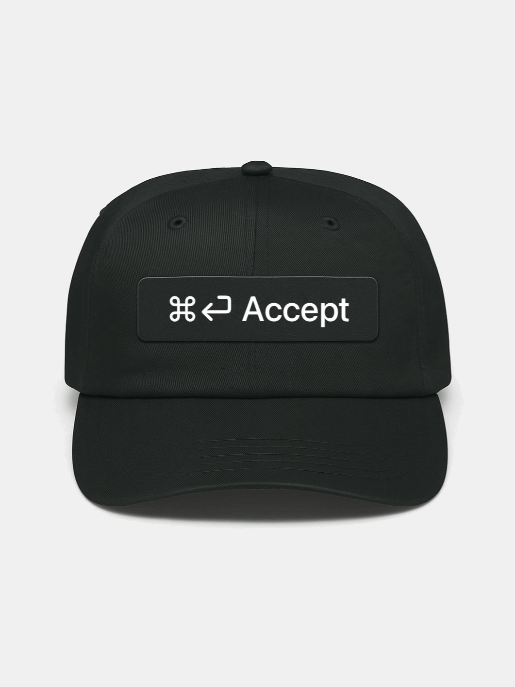 [ ⌘⏎ Accept ] vibe coding hat - 100% cotton (design by @s13k_) product image (1)