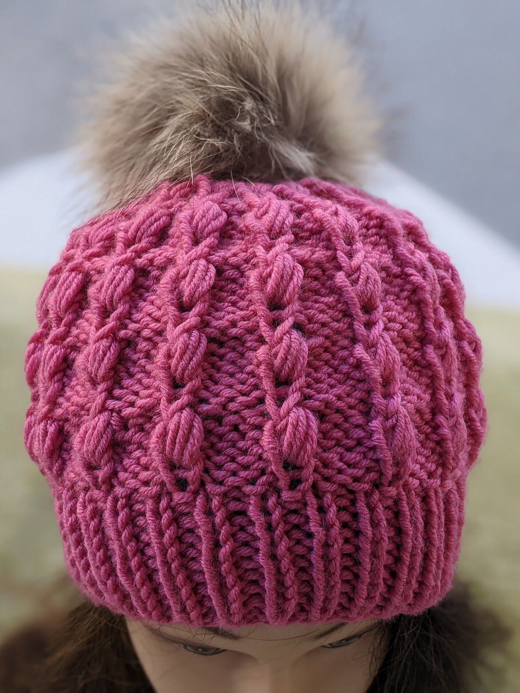 Fiore Knit Hat Pattern (Puff Stitch) product image (2)