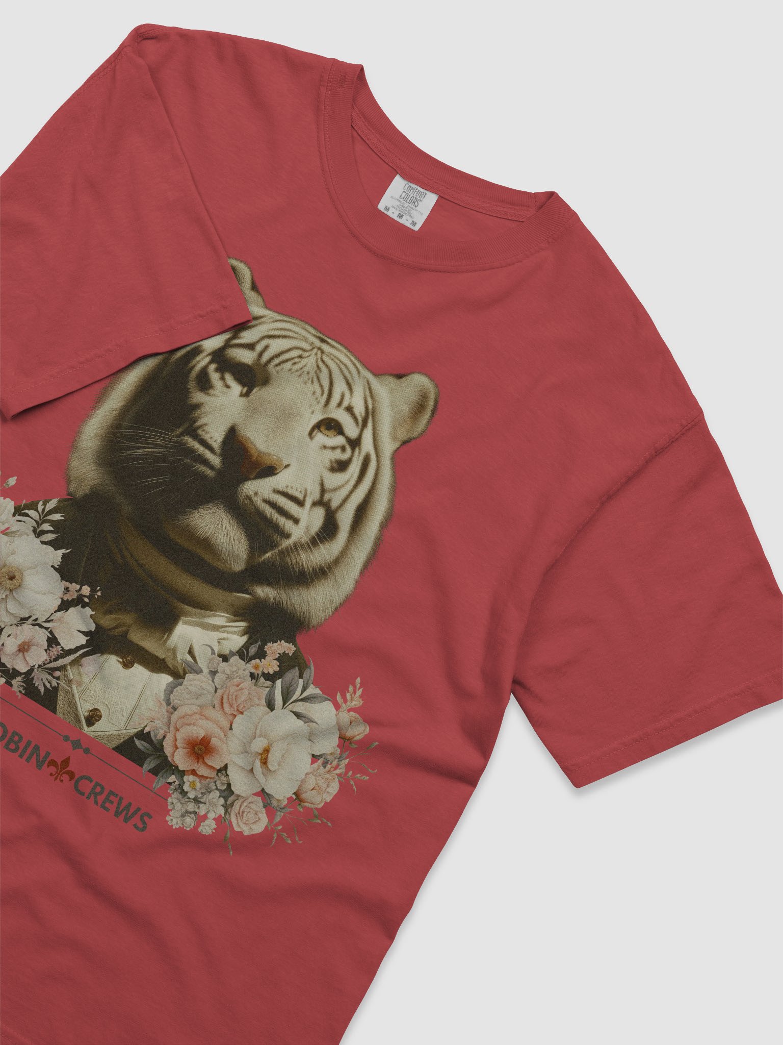 White Tiger Floral T Shirt Vintage Animal product image (12)