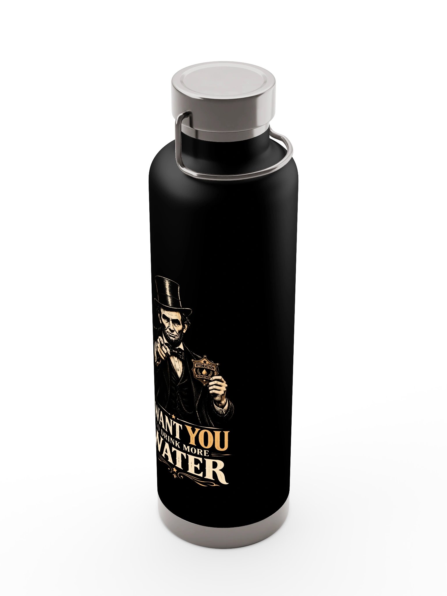 Abraham Lincoln “I Want You to Drink More Water” Water Bottle product image (7)