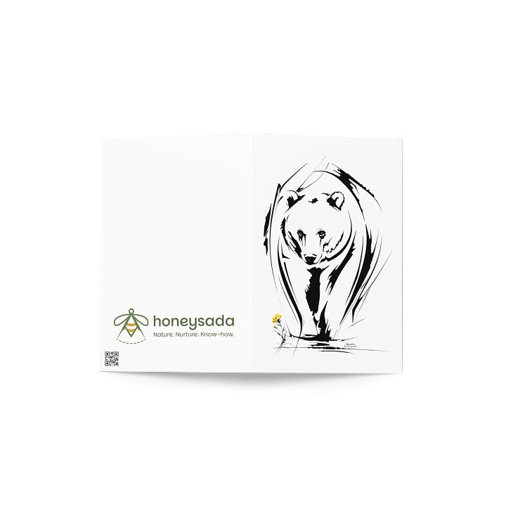 Dandie The Bear (Stroke Art) - A Honeysada Greeting Card product image (2)