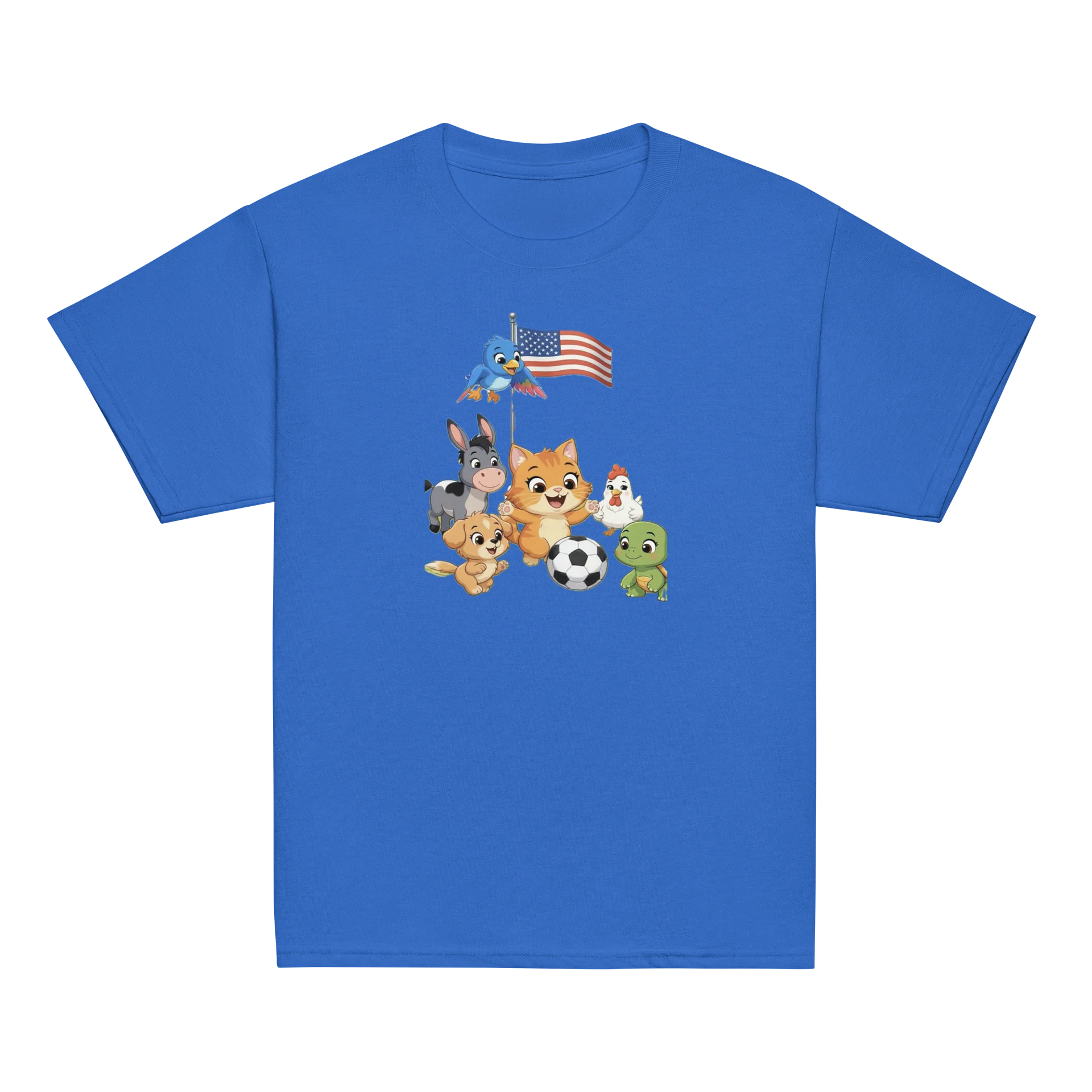 Patriotic Farm Animal Soccer Youth Tee product image (2)