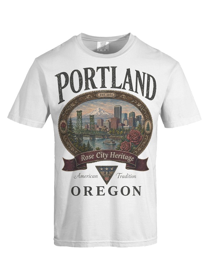 Vintage Portland Shirt, Oregon Graphic Tee, Comfort Colors 1717 Rose City Travel Souvenir T-Shirt product image (27)