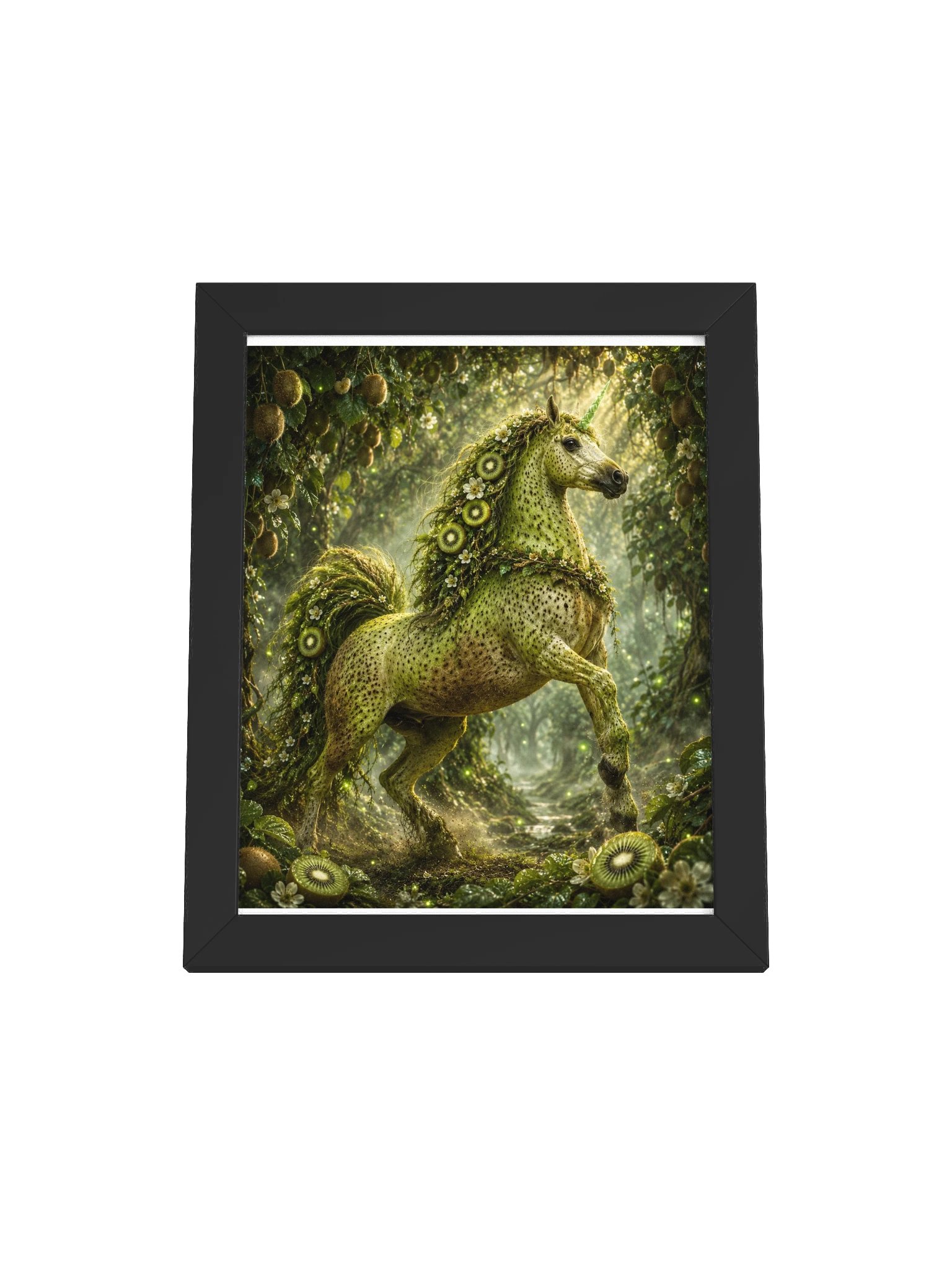 Kiwi Unicorn Black Framed Poster product image (1)