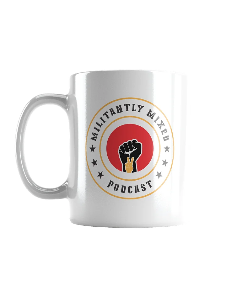 Militantly Mixed Podcast Logo White Glossy Mug product image (3)