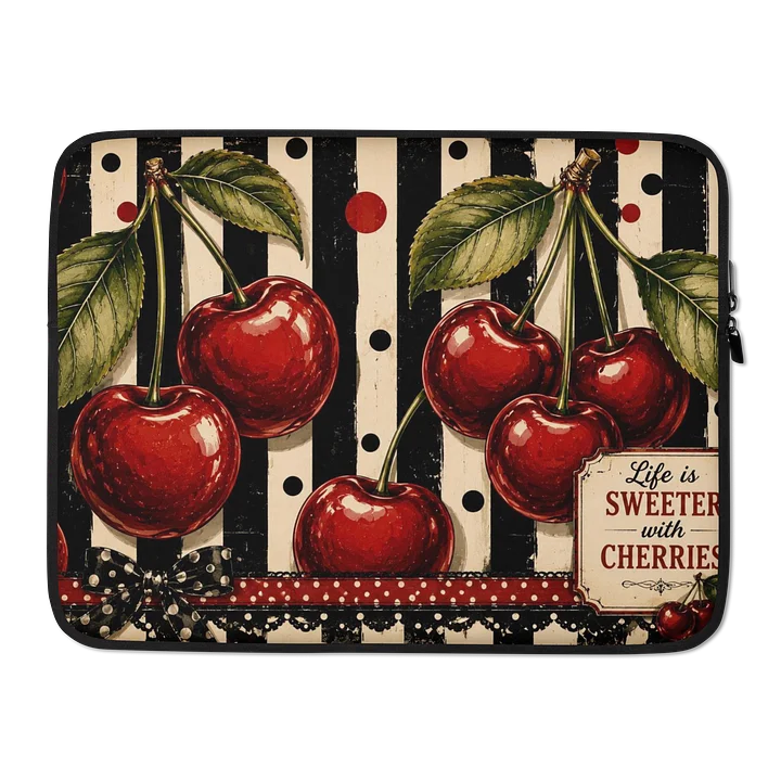 Chic Cherry - Life Is Sweeter Cherry Laptop Sleeve product image (2)