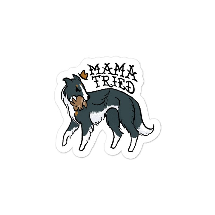 Mama Tried Sticker - Irish Marked Black and Tan product image (1)