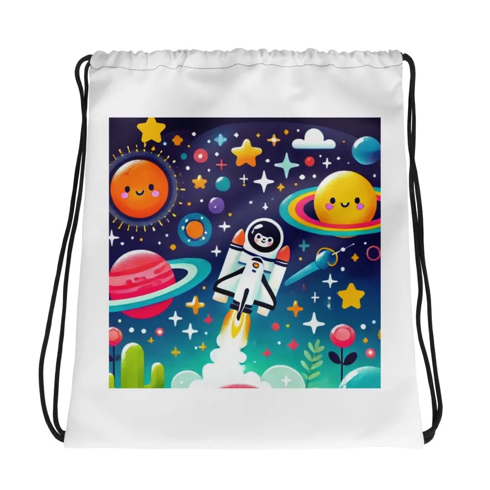 Cosmic Explorer Drawstring Bag product image (2)