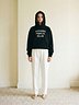 Unisex Premium Oversized Hoodie, White Logo