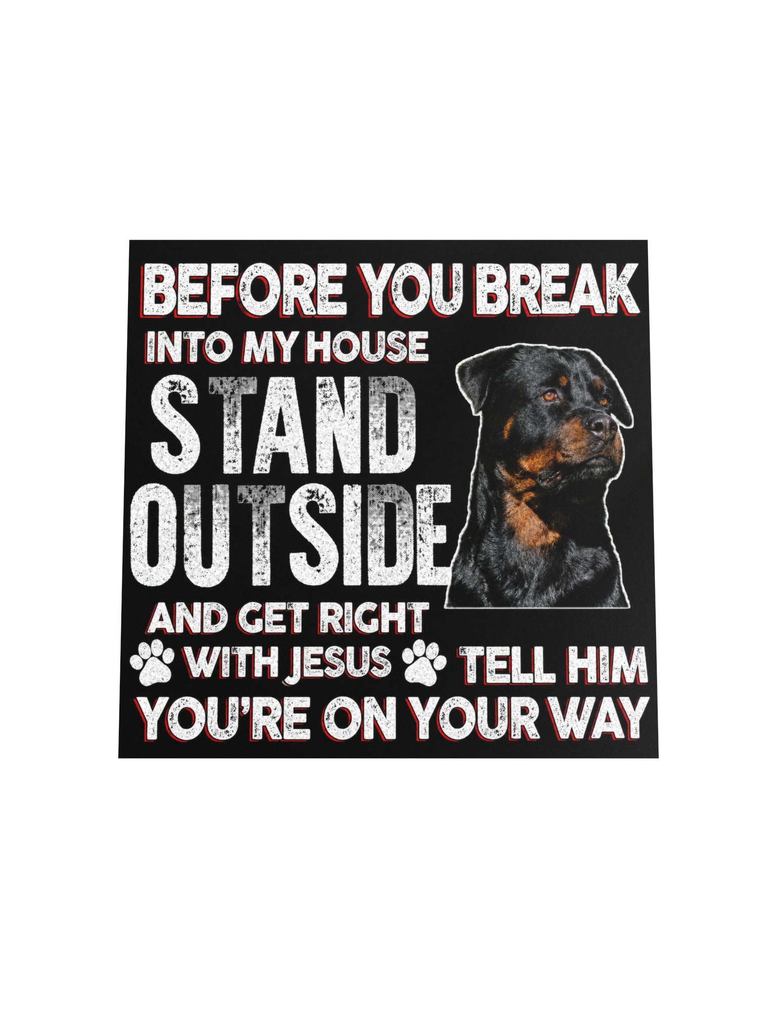 Rottweiler Warning Poster product image (7)