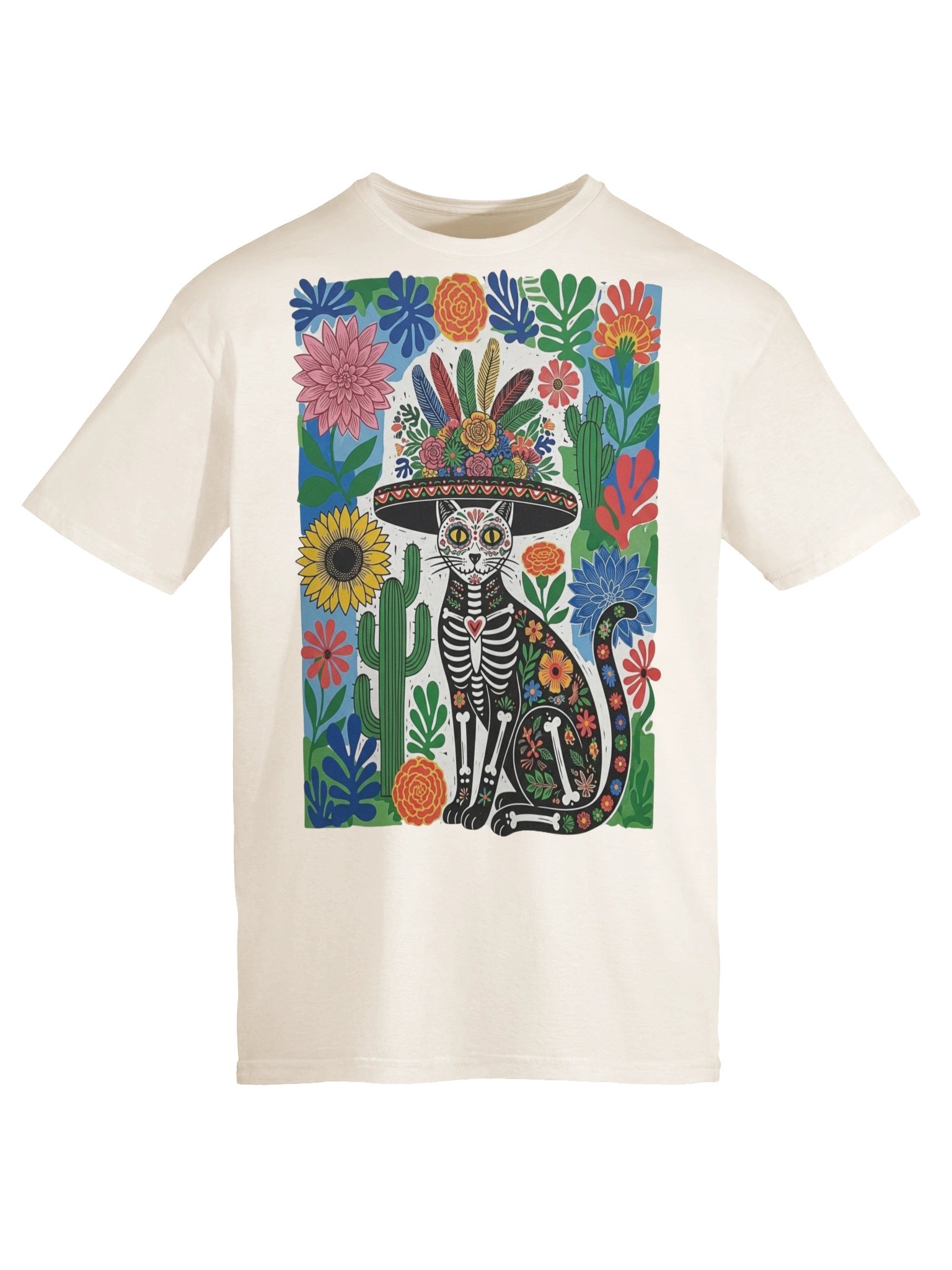 Cat Catrina Design T-Shirt product image (177)