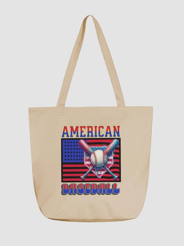 American Baseball Flag Organic Canvas Tote product image (5)