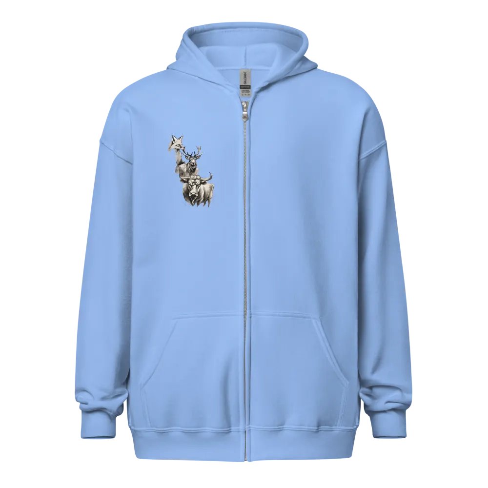 Trifecta Vixen Stag and Bull back print zip front hoodie product image (10)