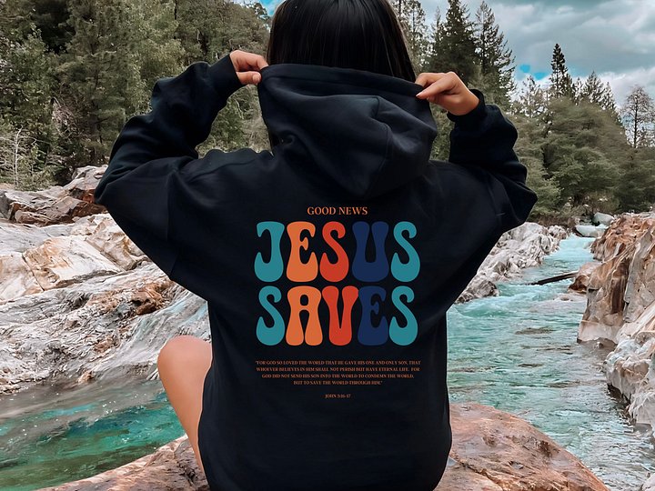 Aesthetic Jesus Saves Christian Unisex Hoodie product image (2)