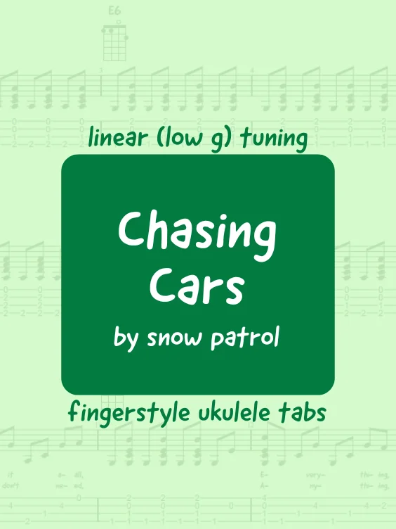 Snow Patrol - Chasing Cars (uke tabs) product image (1)